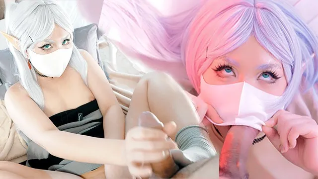 Cosplay芙莉莲尝试足交和手淫并用还被手指抽插达到高潮 – MasukuChan